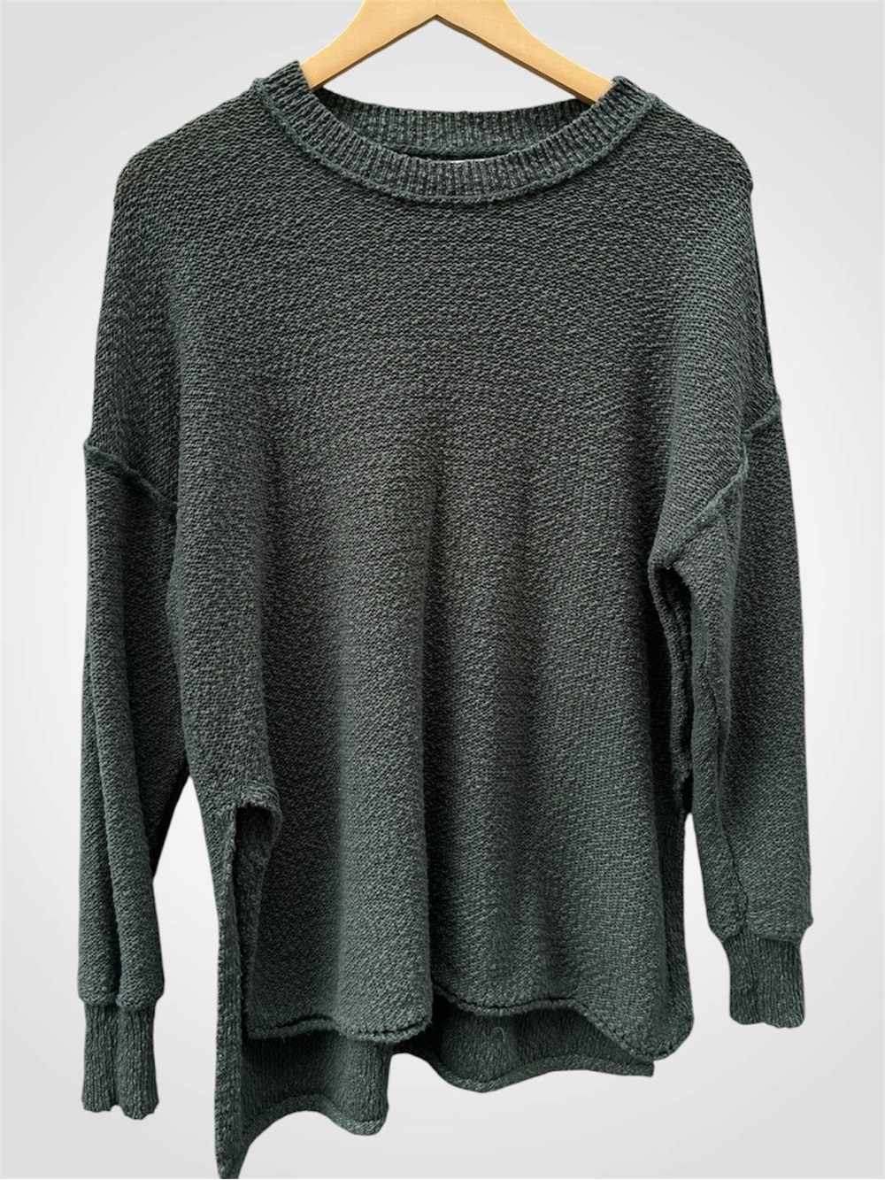 Aerie Fall Oversized Forest Green Knit Sweater
